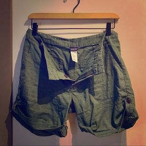 Patagonia Green Hemp Shorts, Size 6